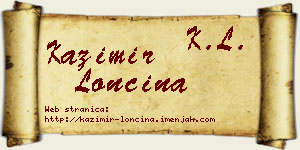 Kazimir Lončina vizit kartica